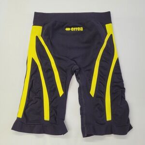 Errea Active Tense Compression Shorts Black Yellow‎ Women Small Soccer Football